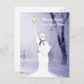 Grappige Patriottische Amerikaanse sneeuwman Kerst Feestdagenkaart (Voorkant / Achterkant)