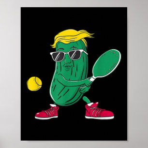 Grappige patriottische augurk speler spelen Pickle Poster