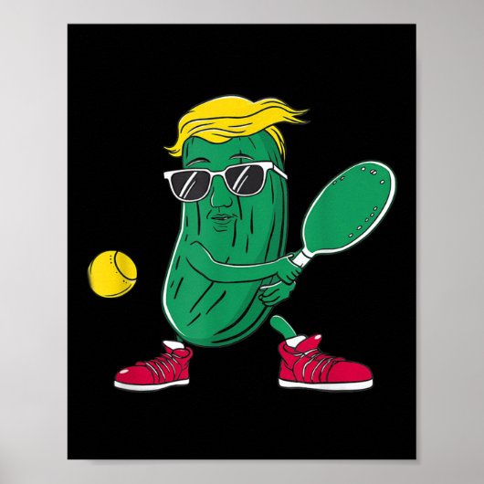 Grappige patriottische augurk speler spelen Pickle Poster (Voorkant)