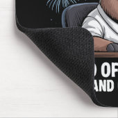 Grappige Patriottische Bizon Moe Office Medewerker Muismat (Hoek)