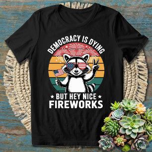 Grappige patriottische democratie sterft op 4 juli t-shirt
