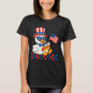 Grappige patriottische eend usa vlag 4 juli kinder t-shirt