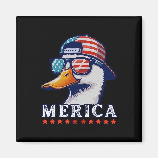 Grappige patriottische eendenliefhebbers 4 juli Gr Magneet (Voorkant)