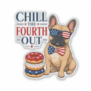 Grappige Patriottische Franse Chille Vierde Uit Ho Sticker
