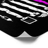 Grappige Patriottische PCA USA Vlag Verpleegkundig Poster (Hoek)