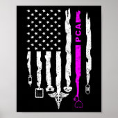 Grappige Patriottische PCA USA Vlag Verpleegkundig Poster (Voorkant)