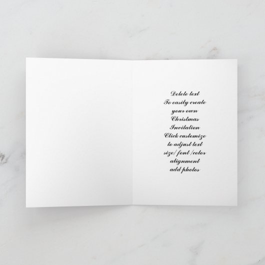 Grappige patriottische sneeuwpop kerst uitnodiging (Binnen)