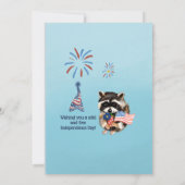 Grappige Patriottische Wasberen BBQ & Vuurwerk Kaart (Achterkant)