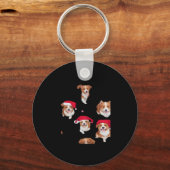 grappige patronen kerst yule yuletide Classic T-S Sleutelhanger (Voorkant)