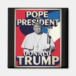 Grappige Paus en President Donald Trump1 Magneet