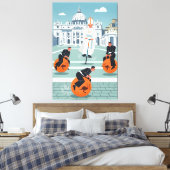 Grappige paus en priesters canvas afdruk (Insitu (Slaapkamer))