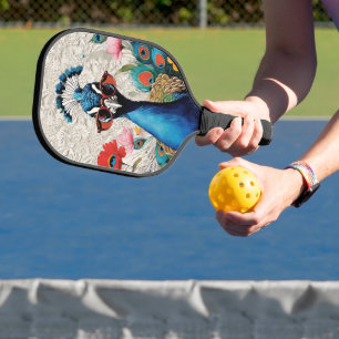 Grappige Pauw Dragen Zonnebril Bloemenveter Pickleball Paddle