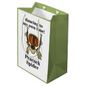 Grappige Pauwspinne Medium Cadeauzakje (Achterkant Gekanteld)