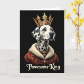Grappige Pawesome Dalmatiër Koning Hond Kar Kunst Kaart (Gele Bloem)