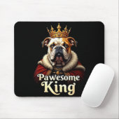 Grappige Pawesome Engelse Bulldog Koning Hond Kuns Muismat (Met muis)