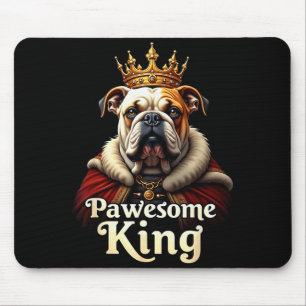 Grappige Pawesome Engelse Bulldog Koning Hond Kuns Muismat