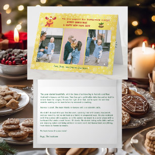 Grappige pawsitive Rudolph minimalistische elegant Feestdagen Kaart