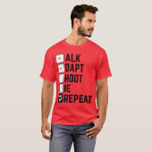 Grappige pc-gamer computer nerd WASD-gaming meisje T-shirt (Voorkant volledig)