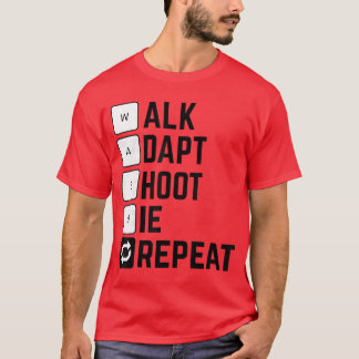 Grappige pc-gamer computer nerd WASD-gaming meisje T-shirt
