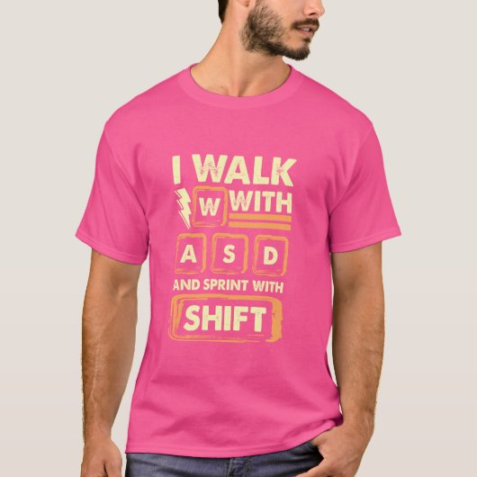 Grappige PC Gaming Lover Computer Gamer Keyboard K T-shirt (Voorkant)