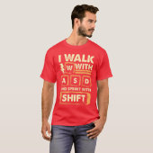 Grappige pc-gamingliefhebber computer-gamer toetse t-shirt (Voorkant volledig)