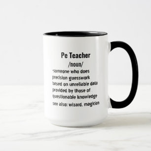 Grappige Pe Teacher Definitie geschenken voor mann Mok