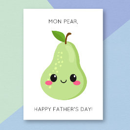 Grappige Pear Fruit Pun Vaderdag Kaart
