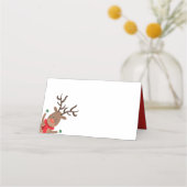 Grappige Peek-a-Boo Kerstmis rendieren | Vakantie Plaatskaartje (Voorkant)