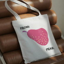 Grappige Peer Pun – “Van: Peer” Pop Art Fruit Canv