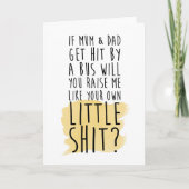 Grappige peetmoeder / peetvader / peetouderkaart (Voorkant)