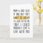 Grappige peetmoederkaart kaart (Gele Bloem)