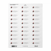 Grappige Pekingese Kersthond Retouradres Etiket (Full Sheet)