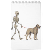 Grappige Pekingese Skelet Hond Walking Halloween H Kalender (Hoes)