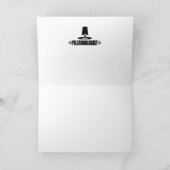 Grappige pelgrim feestdagen kaart (Binnen)