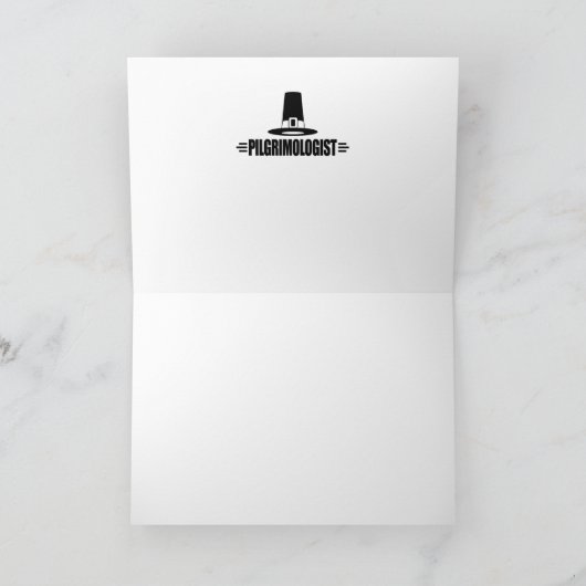 Grappige pelgrim feestdagen kaart (Binnen)