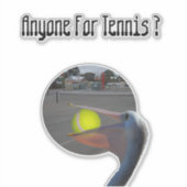 Grappige Pelican Tennis Speler, Sticker (Voorkant)