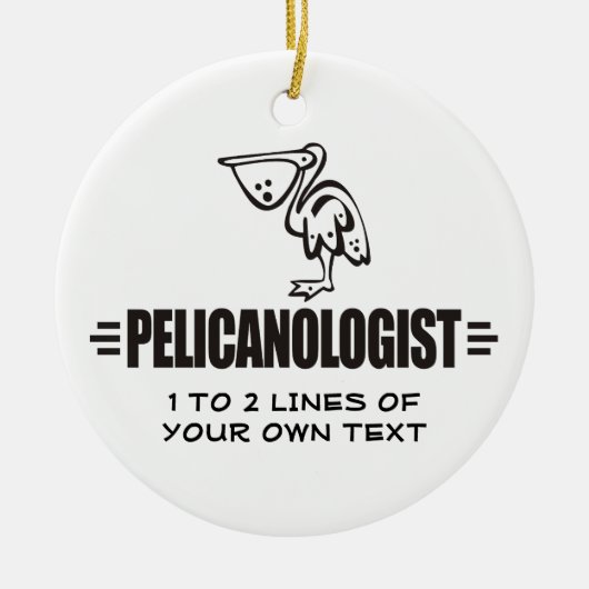 Grappige Pelikaan Keramisch Ornament (Voorkant)