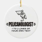 Grappige Pelikaan Keramisch Ornament (Achterkant)