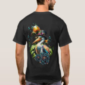 Grappige pelikaan met steampunk pet t-shirt (Achterkant)