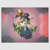 Grappige pelikaan met steampunk pet tissuepapier (Voorkant)