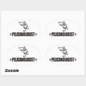 Grappige Pelikaan Ovale Sticker (Vel)