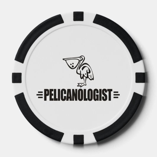 Grappige Pelikaan Pokerchips (Voorkant)