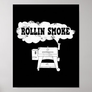 Grappige Pellet Smoker BBQ pit grill voor vlees ro Poster