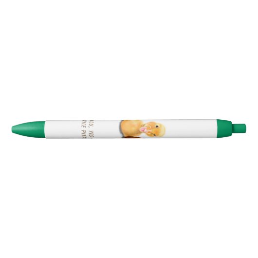 Grappige Pen met Happy Duck Smile - Aangepaste Tek (Voorkant)