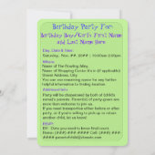 Grappige Penguin Bowling verjaardagsfeestje gepers Kaart (Achterkant)