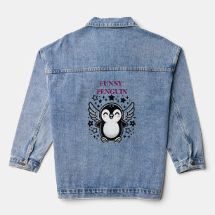 Grappige Penguin Vrouwen Denim Jas Jacket