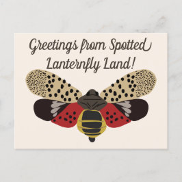 Grappige Pennsylvania Spotted Lanternfly Custom Briefkaart