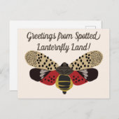 Grappige Pennsylvania Spotted Lanternfly Custom Briefkaart (Voorkant / Achterkant)