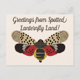 Grappige Pennsylvania Spotted Lanternfly Custom Briefkaart
