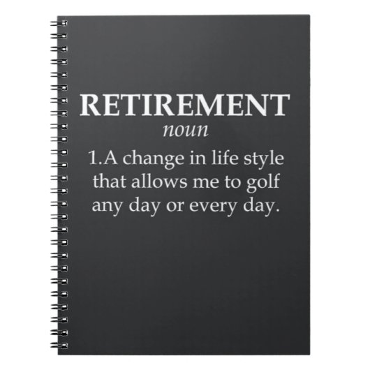 Grappige pensioen cadeaus voor gepensioneerde spel notitieboek (Voorkant)